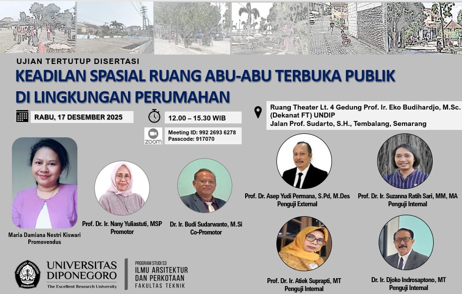 Ujian Tertutup Disertasi a.n Maria Damiana Nestri Kiswari  , ST, MSc